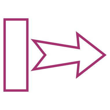 Çekme oku şu ince çizgi vektör simgesi