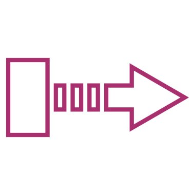 Çekme oku şu kontur vektör simgesi