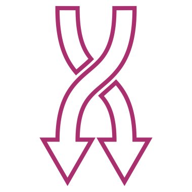 Kontur vektör simgesi aşağı okları shuffle