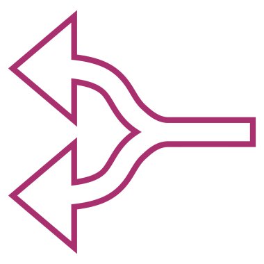 Split oklar sol kontur vektör simgesi