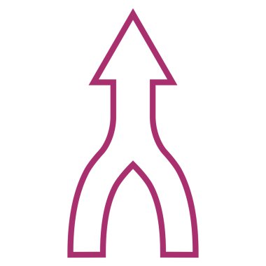 Kontur vektör simge yukarı ok birleştirmek