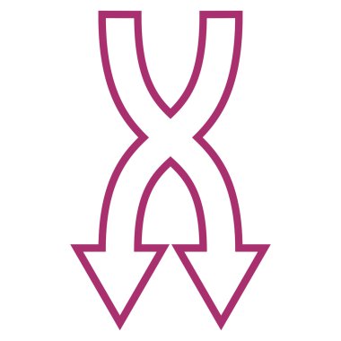 Kontur vektör simgesi aşağı okları shuffle