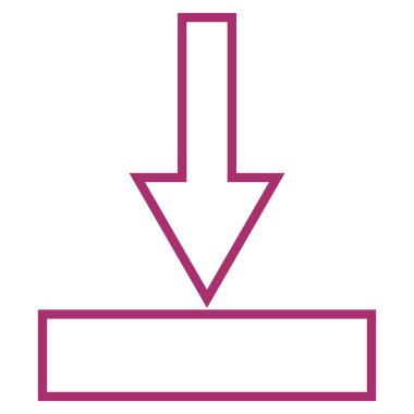 İnce çizgi vektör simgesi itmek