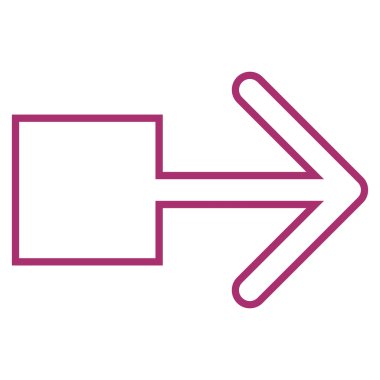 Sağ kontur vektör simge çekin