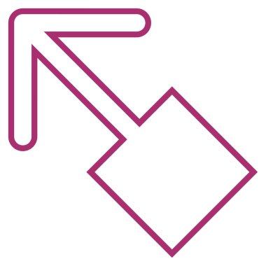 Sol kontur vektör simge yukarı çekin