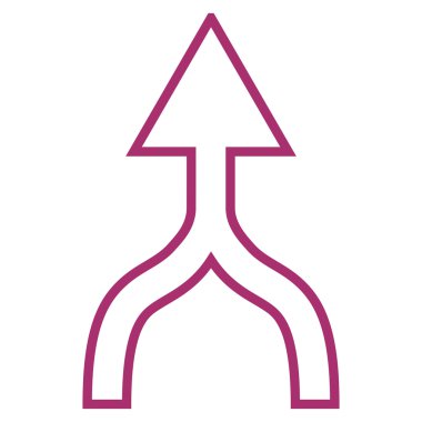 Kontur vektör simge yukarı ok birleştirmek