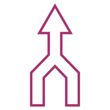 Anahat vektör simge yukarı ok birleştirmek