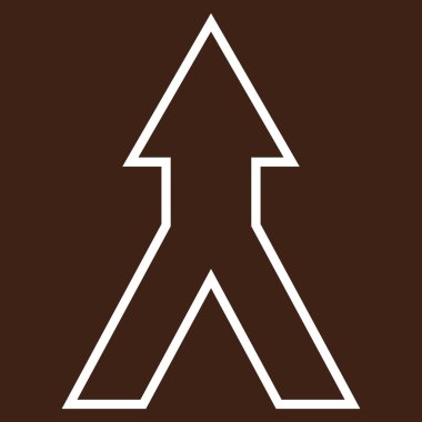 Kontur vektör simge yukarı ok bağlanmak