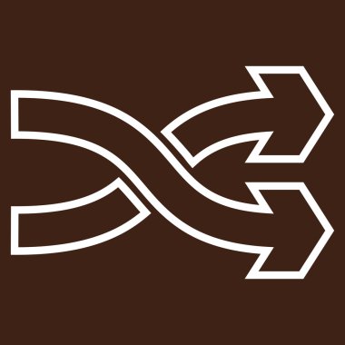 Okları yatay kontur vektör simge mix