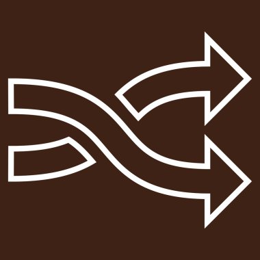 Okları yatay anahat vektör simge mix