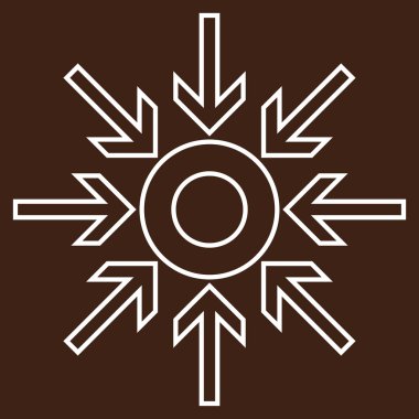 Oklar kontur vektör simge sıkıştırmak