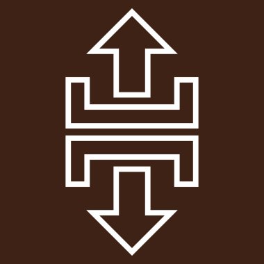 Dikey kontur vektör simgesini genişletin