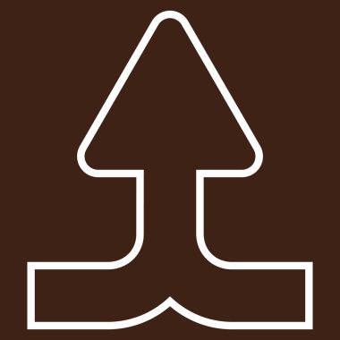 Kontur vektör simge yukarı ok birleştirme