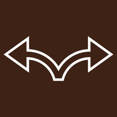 Bifurkasyon ok sol şu ince çizgi vektör simgesi