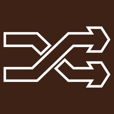 Okları yatay kontur vektör simge mix