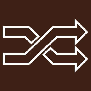 Okları yatay kontur vektör simge mix