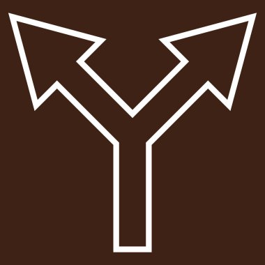 Anahat vektör simge yukarı kavşak ok