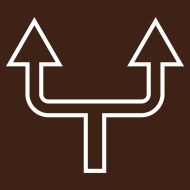 Kontur vektör simge yukarı ok bölmek