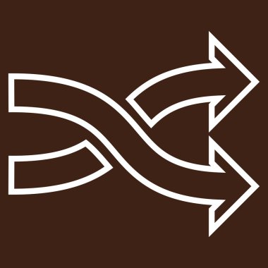 Okları yatay kontur vektör simge mix