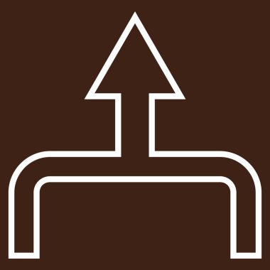 Kontur vektör simge yukarı ok bağlanmak