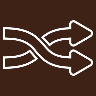 Okları yatay kontur vektör simge mix