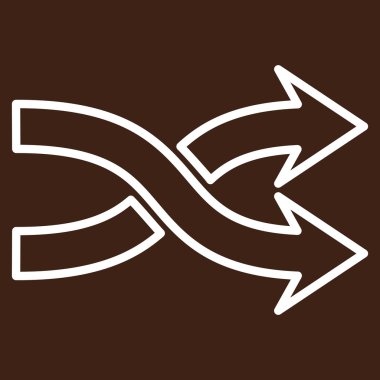 Okları yatay kontur vektör simge mix