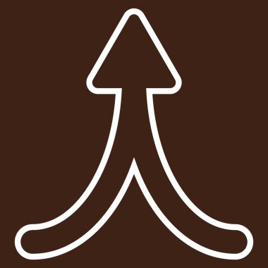 Kontur vektör simge yukarı ok birleştirme