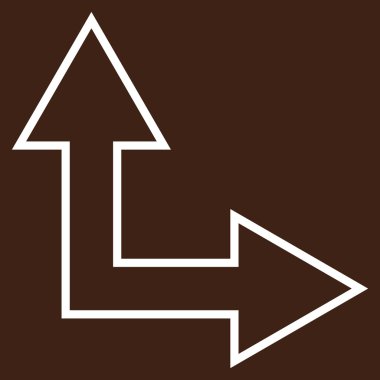 Kontur vektör simge yukarı doğru seçim ok