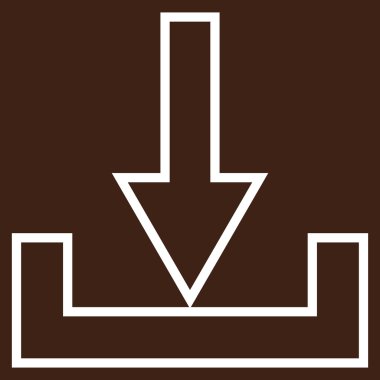 Yüklemeler ince çizgi vektör simgesi