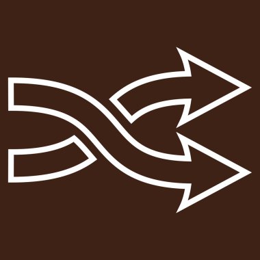 Okları yatay kontur vektör simge mix