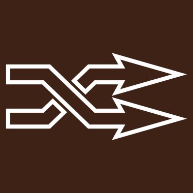 Okları yatay kontur vektör simge mix