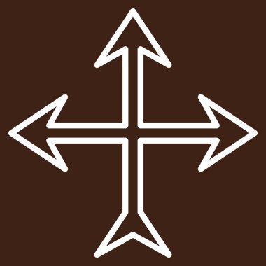 Kavşak okları satırı vektör simgesi ince