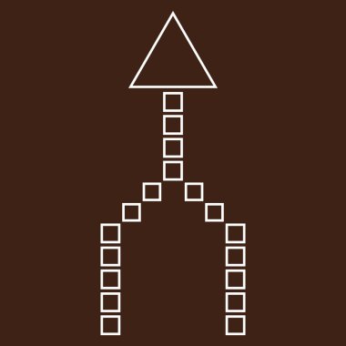 Kontur vektör simge yukarı ok birleştirmek