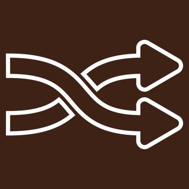 Okları yatay kontur vektör simge mix