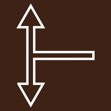 Kontur vektör simgesi aşağı yukarı çatallanma ok