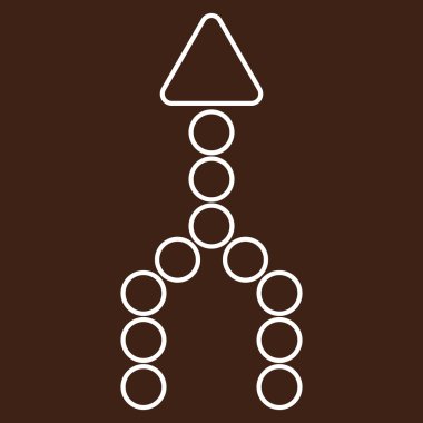 Kontur vektör simge yukarı ok birleştirmek