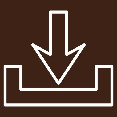 Yüklemeler ince çizgi vektör simgesi