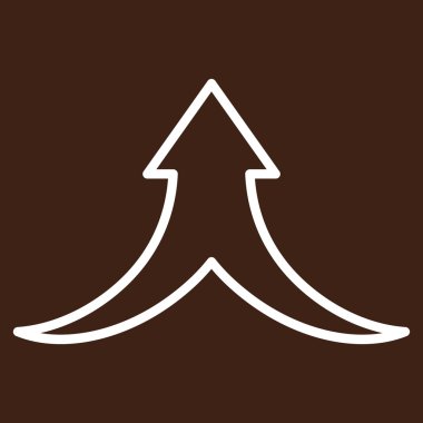 Kontur vektör simge yukarı ok birleştirmek