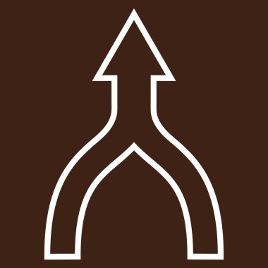 Kontur vektör simge yukarı ok bağlanmak