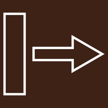 Çekme oku doğru anahat vektör simgesi