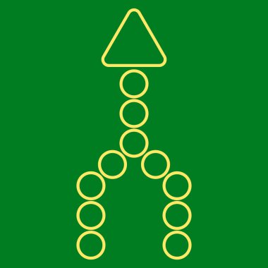 Kontur vektör simge yukarı ok birleştirmek