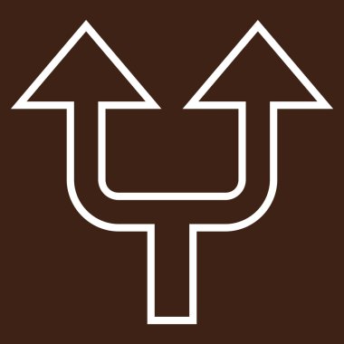 Kontur vektör simge yukarı ok bölme