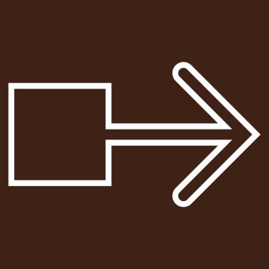 Çekme oku şu kontur vektör simgesi