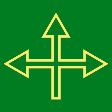 Kavşak okları vektör simge kontur