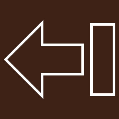 Ok sol kontur vektör simgesi çekin