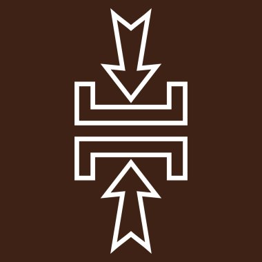 Basınç dikey anahat vektör simgesi