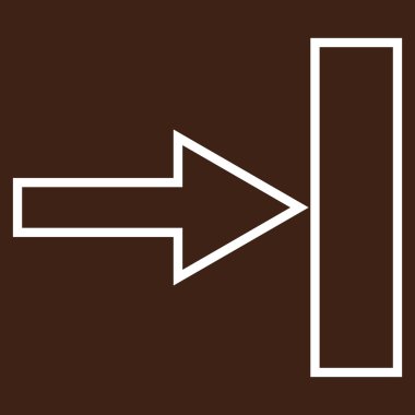 Şu ince çizgi vektör simgesi itmek