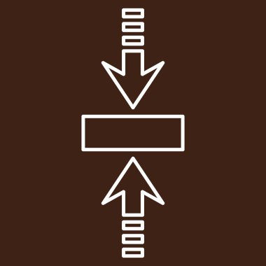 Basınç dikey kontur vektör simgesi