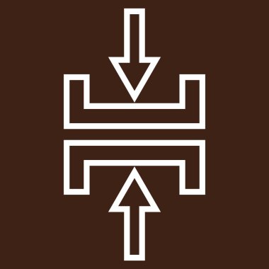 Basınç dikey kontur vektör simgesi