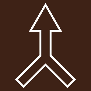 Kontur vektör simge yukarı ok birleştirmek